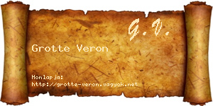 Grotte Veron névjegykártya